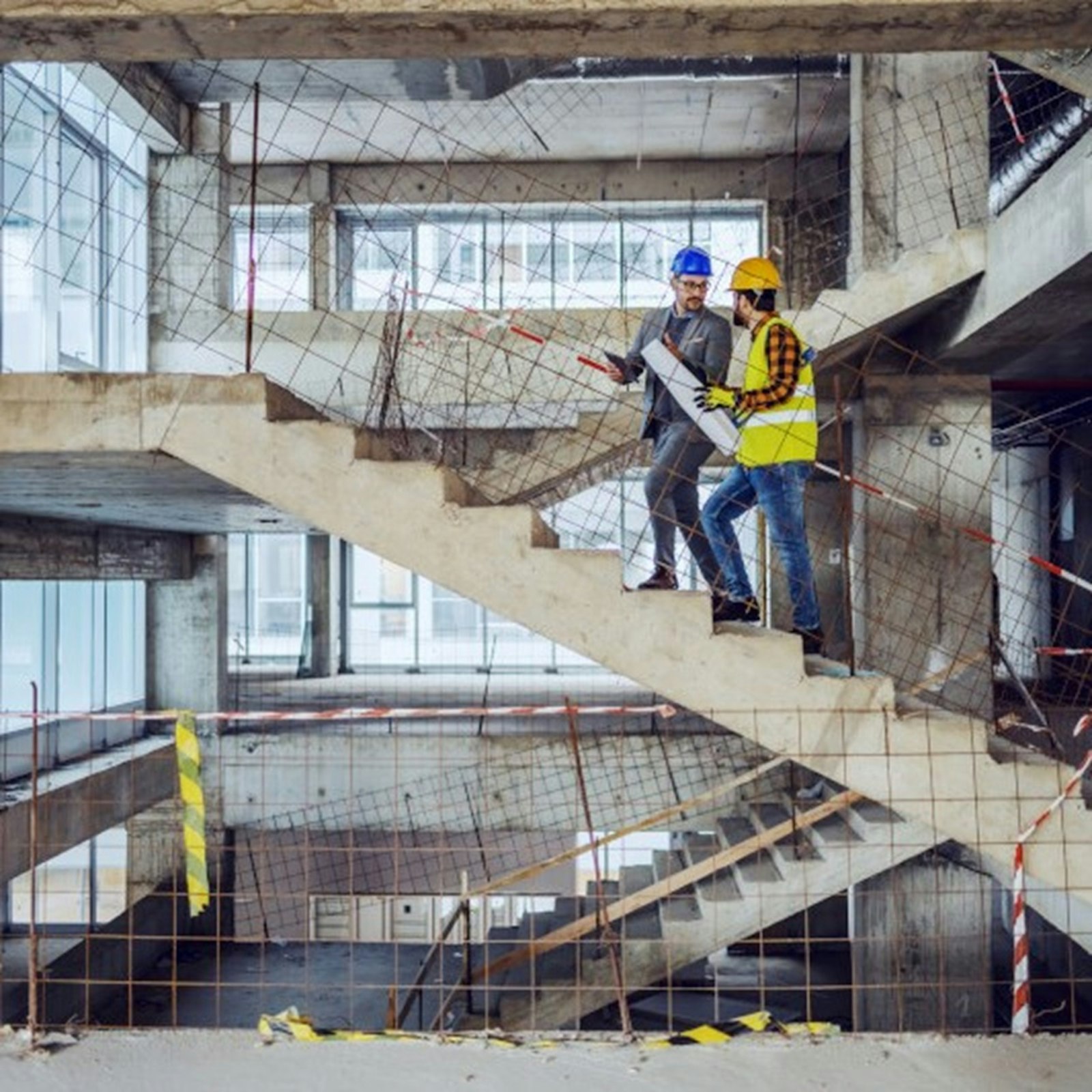 construction site stairs